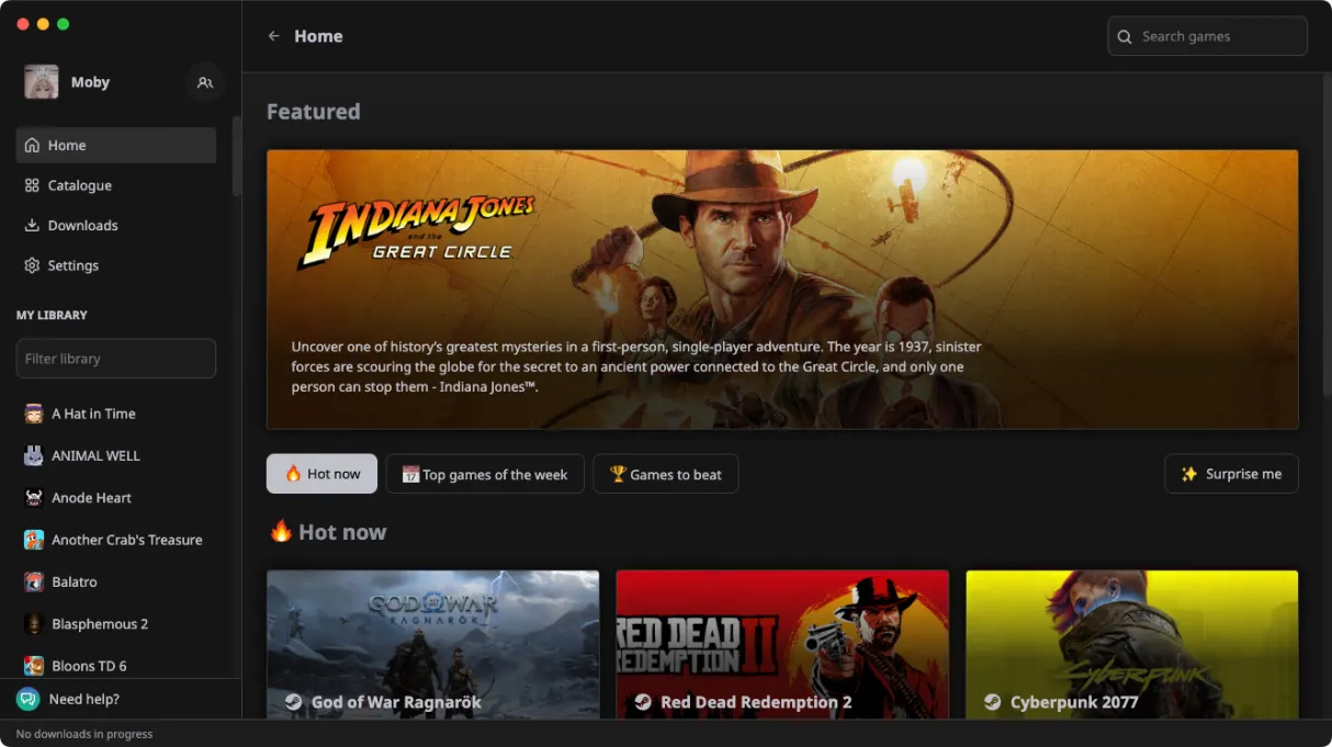 Hydra(集成BT客户端的游戏启动器)