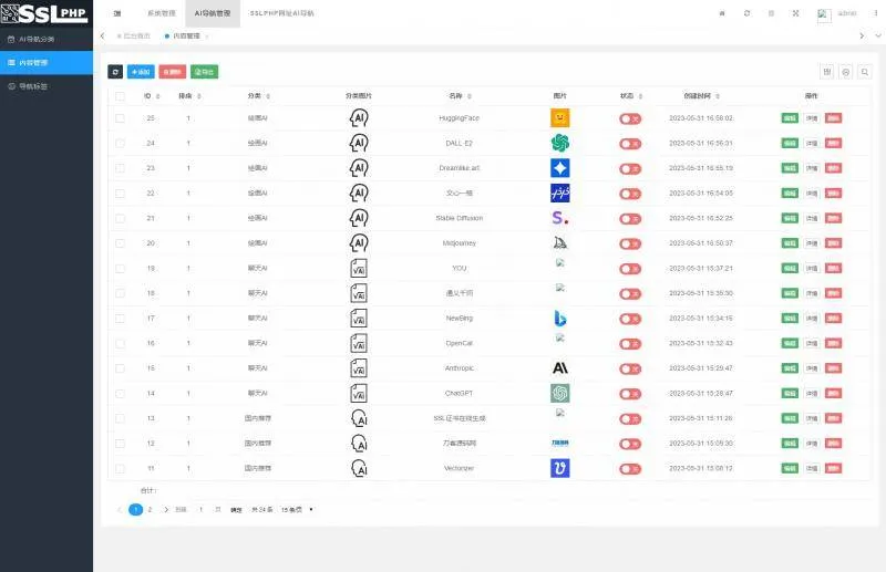 Thinkphp蓝色大气AI网址导航系统网站源码 Thinkphp蓝色大气AI网址导航系统网站源码