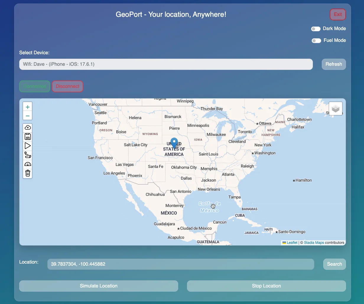 GeoPort(开源虚拟定位软件)