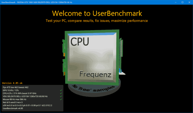 UserBenchmark(系统测试跑分软件) v5.3.9.0 便携版-王子主页