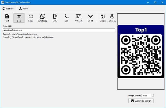 TweakNow QR Code Maker(二维码生成软件) v4.3.0 便携版-王子主页